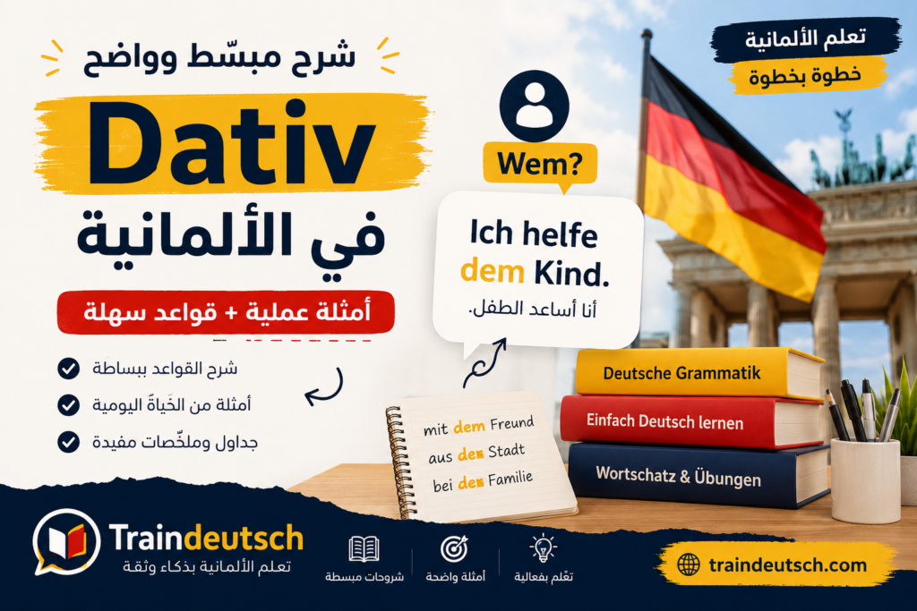 هل تواجه صعوبة مع Dativ؟ هذا الشرح سيغيّر فهمك تمامًا